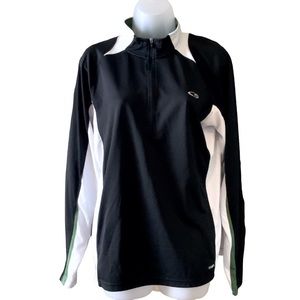 Champion Warmup Jacket Black White an Lime Green Zipper Athletic Warmup Medium